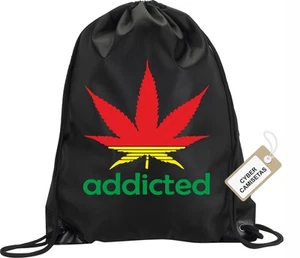 MOCHILA BOLSA SACO MARIHUANA CANABIS HIERBA JAMAICA BOLSO GIMNASIO DEPORTE - Picture 1 of 1