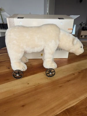 Steiff 400544 Polarbär auf Rädern lim. 1000 2006 Mohair 43 cm MIT ZERTIKAT & OVP - Bild 1 von 4