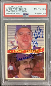 Gaylord Perry Signed 1984 Donruss #A Baseball Card Fingers Auto PSA/DNA MINT 9.5 - Picture 1 of 2