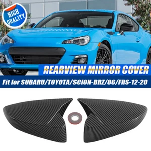 Tapa de cubierta de espejo retrovisor lateral bocina estilo fibra de carbono 2012-2020 para Toyota 86 Subaru BRZ - Imagen 1 de 11
