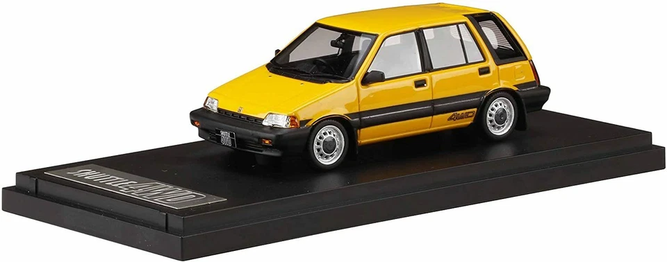 MARK43 1/43 Honda CIVIC SHUTTLE 4WD J AR 1984 Yellow PM43121Y