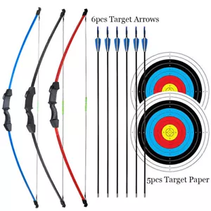 15lbs Kids Bow & Arrows Archery Takedown Recurve Bow Set Outdoor Hunting Target - Picture 1 of 15