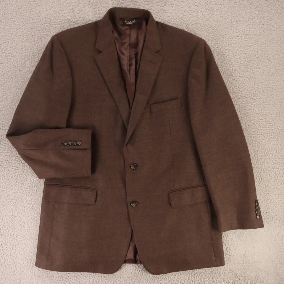 Chaqueta Tweed XL XLT Marrón Estrecho Espiga 100% Lana Blazer Abrigo Deportivo 46L Foto 1 de 4