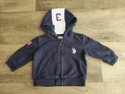Assn U. S. Polo Sudadera con Capucha Azul Oscuro Recién Nacido Niño tg.3-6 Meses - Imagen 1 de 4
