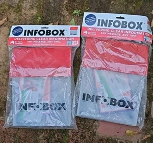 2 - INFO-BOX REAL ESTATE OUTDOOR PAPER FLYER HOLDER 75 SHEET CAPACITY NEW SEALED - Picture 1 of 1