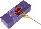 Feuille d'or rose, feuille d'or 24 carats fleur rose artificielle Saint-Valentin cadeau romantique