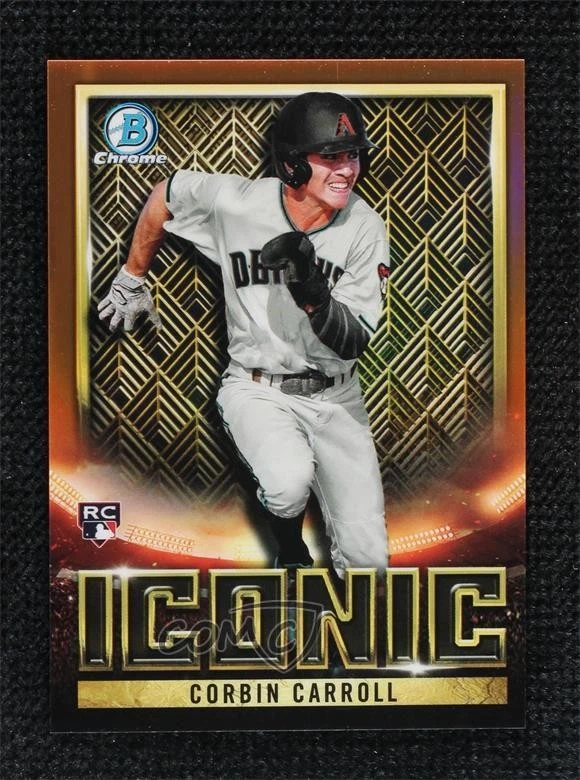 2023 Bowman Chrome Iconic Orange Refractor /25 Corbin Carroll #BI-18 Rookie RC - Image 1 of 2