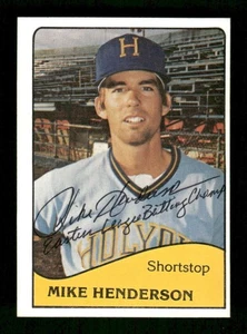 1979 TCMA Holyoke 17 Mike Henderson auto firmata Eastern League Batting Champio - Foto 1 di 8