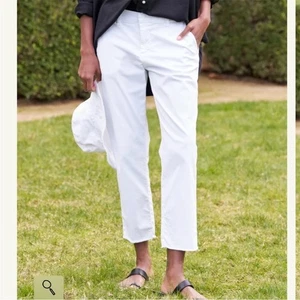 Frank & Eileen Wicklow Hose Damen Größe 0 Baumwolle Flachs Stretch roher Saum #2 - Bild 1 von 13