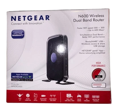 NETGEAR N600 Wireless Dual Band Router Model: WNDR3400 - Image 1 of 4