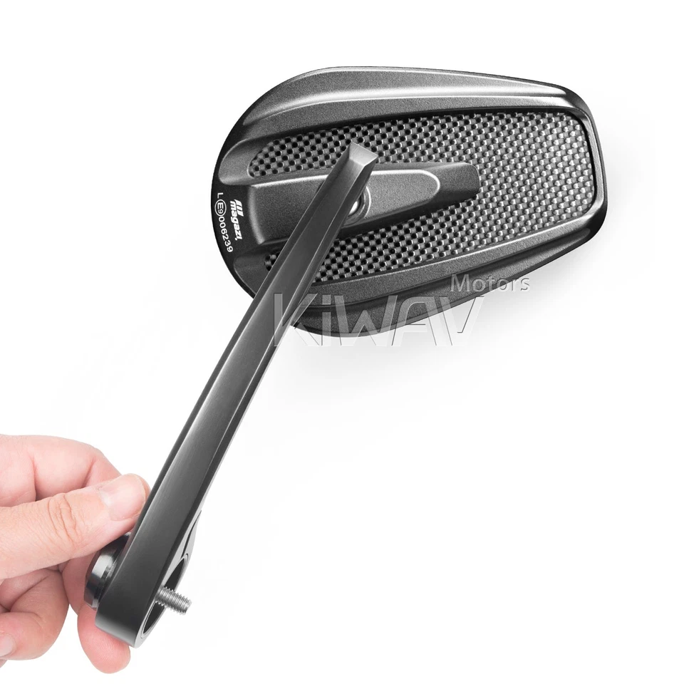 Espejos retrovisores de barra de fibra de carbono real negros para bicicleta Triumph Bonneville refrigerada por agua Foto 1 de 4