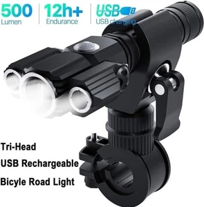 Bike Light Riding Super Bright Light 4Modes USB Charging Bicycle Front Headlight - Picture 1 of 9