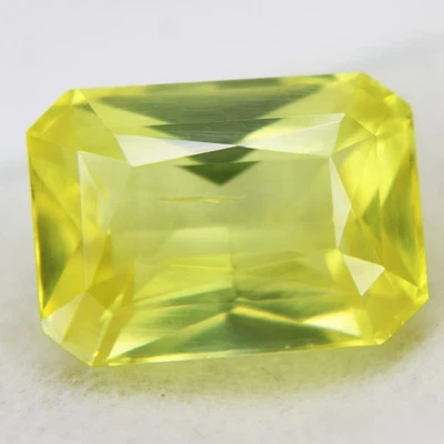 15 Ct Certified Natural Heliodor Beryl Yellow Emerald Cut Loose Gemstones - Image 1 of 4