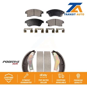 Front Rear Semi-Metallic Brake Pads Drum Shoes Kit For 2012-2017 Chevrolet Sonic - Picture 1 of 11