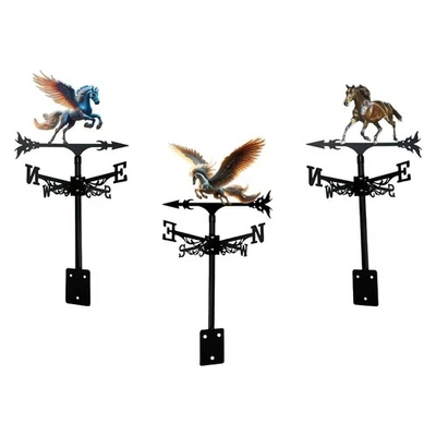 Metal Horse Weathervane Decorative Animal Wind Vane for Lawn Yard Outside - Image 1 of 2