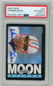 Warren Moon Signed 1985 Topps PSA 10 Slabbed RC Rookie Card 85 w HOF Autographed - Picture 1 of 2