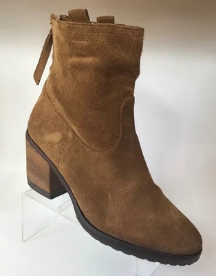 SAM EDELMAN Farrell Gamuza Tacón Apilado Suela Botines, Marrón (Talla 8.5 M) Foto 1 de 4