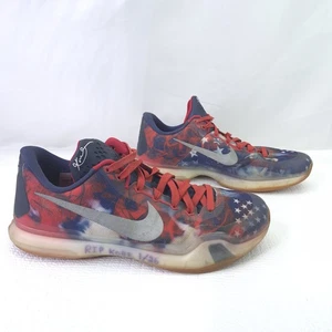 Nike Kobe 10 USA Independence Day 705317-604 Size 10.5 Shoes Athletic Sneakers - Picture 1 of 8