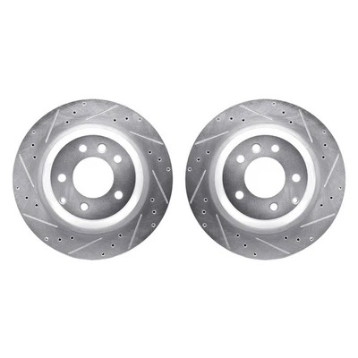 For Porsche Cayenne 05-18 R1 Concepts Drilled & Slotted Rear Brake Rotor Set Foto 1 de 3