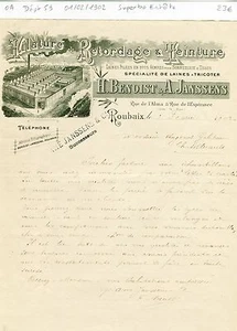 Dépt 59 - Roubaix Rue de l'Espérance - Superbe Entête d'une Filature  01/02/1902 - Picture 1 of 1