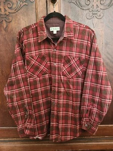 Camisa de franela a cuadros con botones de manga larga grande Haband vintage para hombre - Imagen 1 de 7