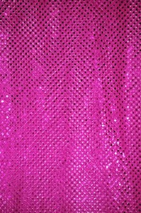 CONFETTI SEQUIN DISCO DOT KNIT FUCHSIA FABRIC 3MM POLKA DOT PAGEANT DANCE CHEER - Picture 1 of 1