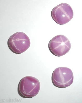 Opaque Star Ruby Square 12x12 mm Cabochon Antique circular Stone 5 pieces Lot - Image 1 of 4