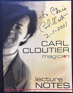 Notas de conferencia autografiadas de Carl Cloutier - Imagen 1 de 2