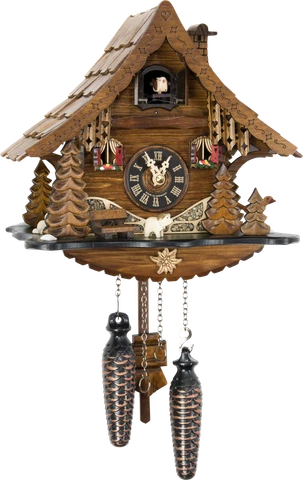 Original German Cuckoo Clock Quartz-movement Chalet-Style 25cm by Engstler Cover