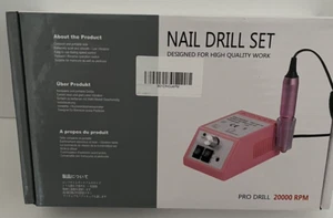 Professional Nail File Drill Manicure Machine Art Acrylic Pedicure Tool Set NIB - Picture 1 of 7