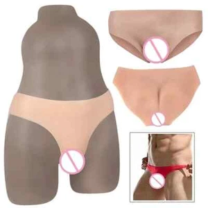 Realistic Silicone Panties Gays Pussy Sexy Fake Vagina Form Crossdresser Cosplay - Picture 1 of 25