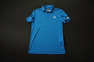 PGA Tour Issued Adidas Logo Golf Polo Shirt Blue Hyland Small S 10524S - Picture 1 of 5
