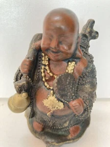 Laughing Happy Buddha small statue Figurine 4” - Picture 1 of 6