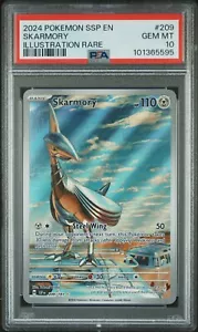 Pokemon 2024 Skarmory 209/191 Surging Sparks Illustration Rare PSA 10 EN - Bild 1 von 2