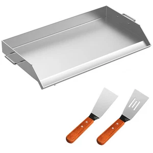 36" x 22" Stainless Steel Griddle Flat Top Grill For Triple BBQ Stove Heavy duty - Picture 1 of 12