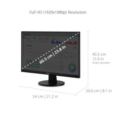 ViewSonic Va2447-MH 24'' Full HD LED LCD Monitor - Black - Image 1 of 4