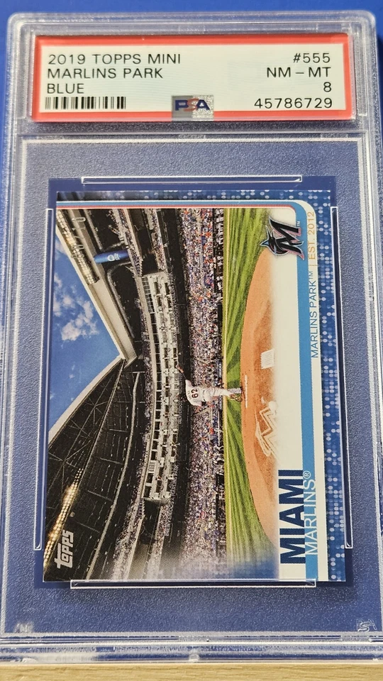 Marlins Park - 2019 Topps On Demand Mini Blue    PSA 8  #8/10 - Image 1 of 2