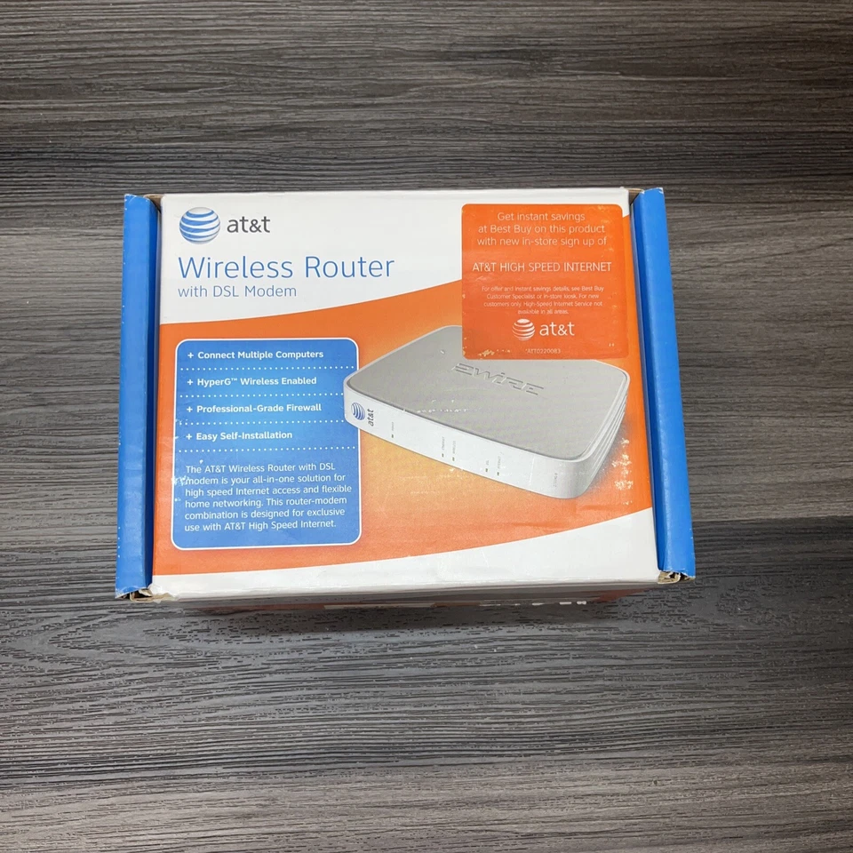 AT&T 2701HG-B 4-Port 10/100 Wireless G Router *Tested* - Image 1 of 4
