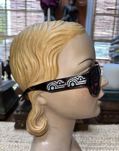 Gafas de sol BVLGARI marrón tortuga estrás turquesa 8037-B, LTD. EDICIÓN!! - Imagen 1 de 12