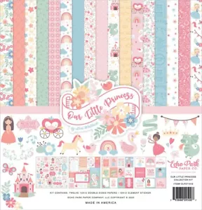 Our Little Princess - Echo Park Colección 12x12 Kit Libro de recortes Papeles + Pegatinas - Imagen 1 de 6