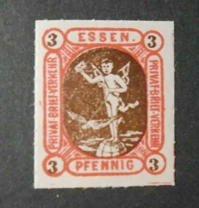 GERMANIA GERMANY ESSEN 1888-1895 Privat Brief Post 3pf red & braun MNH** - Picture 1 of 1
