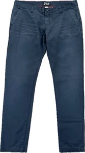 Lucky Brand Riley Slouchy Skinny Chino Pant Womens 12/31 Cotton Indigo Twill NEW - Picture 1 of 13