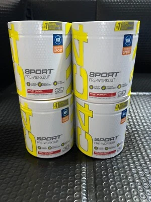 C4 Sport, Pre-Workout Fruit Punch 7.4 oz 4 Pack - Image 1 of 4