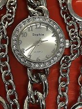 Sophie Quartz White Dial Silver Tone Stainless Steel Women's Watch