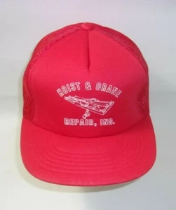 Vintage Hoist & Crane Repair Inc. Farmer Trucker snapback Hat Cap - Picture 1 of 10