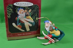 Hallmark Santa's Ski Adventure 1997 Christmas Ornament W/ Box - Picture 1 of 3