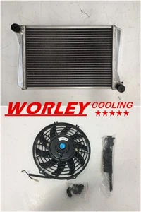 Aluminum radiator + FAN for MG MIDGET 1275 1967-1974 Manual 1970 1971 1972 1973 - Imagen 1 de 14