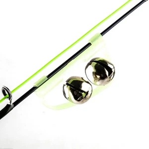 10Pcs Noctilucent Night Glow Light Fishing Rod Tip Clip Twin Bell Bite Alarm F - Picture 1 of 5