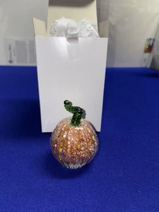 Disney Parks  Halloween Arribas Glass Pumpkin Filled With Crystals New - Picture 1 of 7