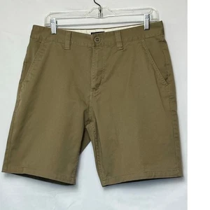 Brixton Herren 32 braun Chino Shorts Freizeit Skate Surf Streetwear flache Vorderseite - Bild 1 von 7